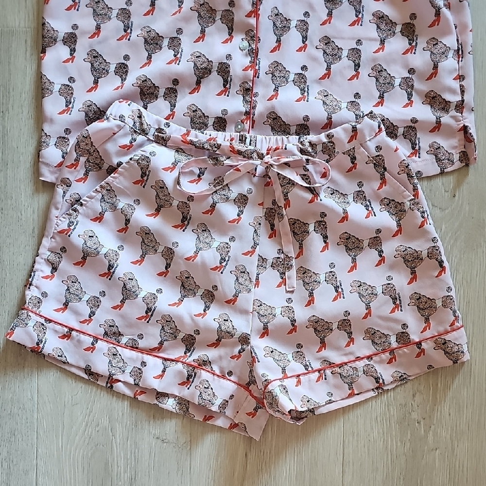 Bouffants & Broken Hearts Poodle Patterned Pajama Set - Picture 4 of 4
